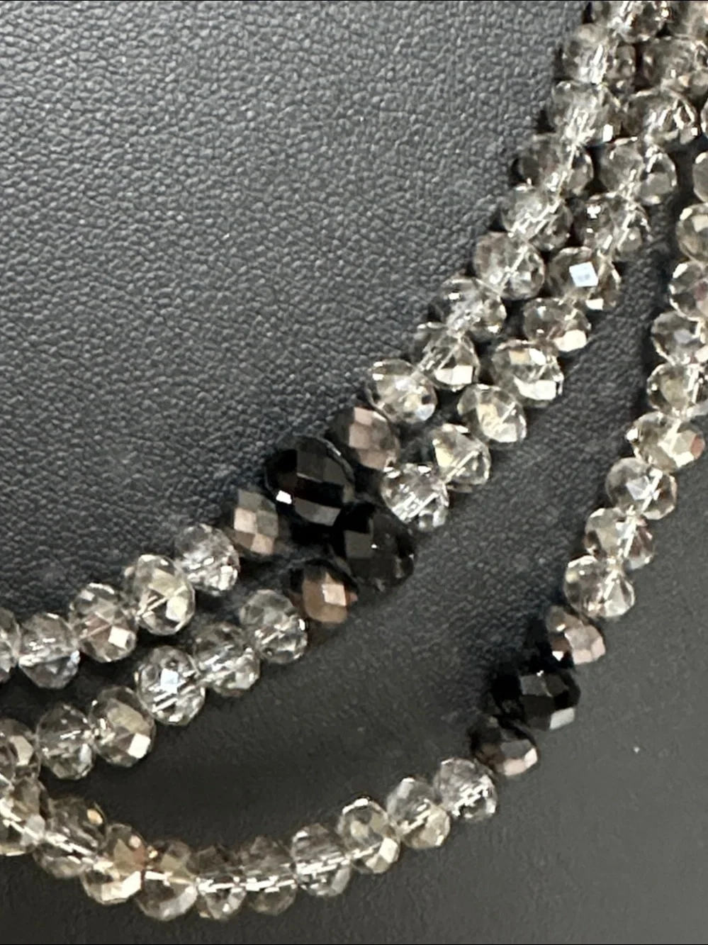 Dillards Continuous Strand Shadow Faceted Crystal Long Necklace